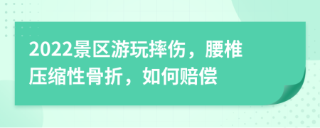 2022景区游玩摔伤，腰椎压缩性骨折，如何赔偿