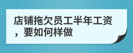 店铺拖欠员工半年工资，要如何样做