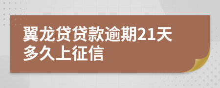 翼龙贷贷款逾期21天多久上征信