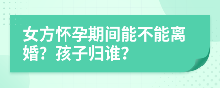 女方怀孕期间能不能离婚？孩子归谁？