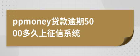 ppmoney贷款逾期5000多久上征信系统