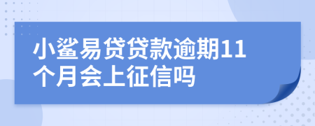 小鲨易贷贷款逾期11个月会上征信吗