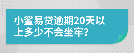 小鲨易贷逾期20天以上多少不会坐牢？