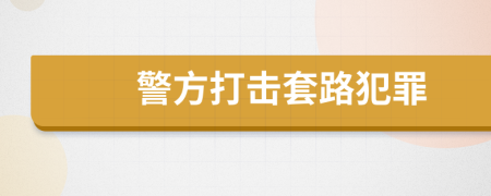 警方打击套路犯罪