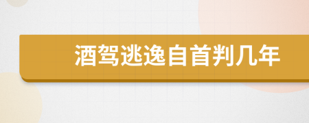酒驾逃逸自首判几年
