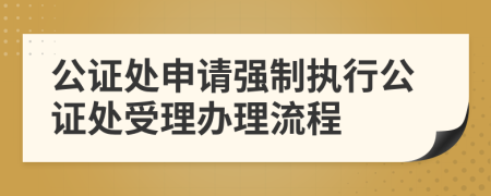 公证处申请强制执行公证处受理办理流程