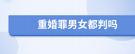 重婚罪男女都判吗