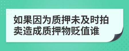 如果因为质押未及时拍卖造成质押物贬值谁