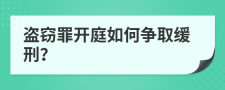 盗窃罪开庭如何争取缓刑？