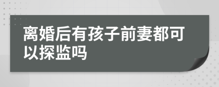 离婚后有孩子前妻都可以探监吗