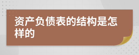 资产负债表的结构是怎样的