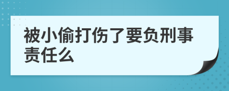 被小偷打伤了要负刑事责任么