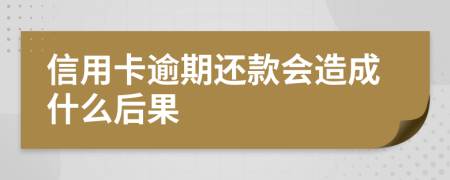 信用卡逾期还款会造成什么后果