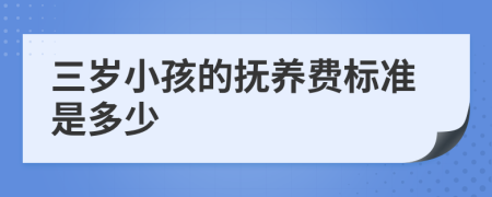 三岁小孩的抚养费标准是多少