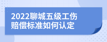 2022聊城五级工伤赔偿标准如何认定