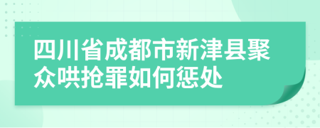 四川省成都市新津县聚众哄抢罪如何惩处
