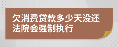 欠消费贷款多少天没还法院会强制执行