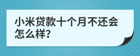 小米贷款十个月不还会怎么样？