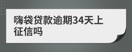 嗨袋贷款逾期34天上征信吗