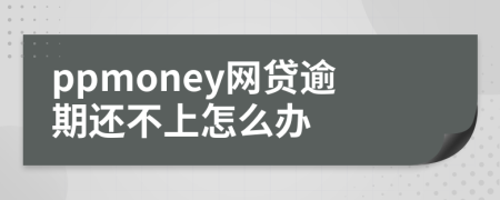 ppmoney网贷逾期还不上怎么办