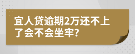 宜人贷逾期2万还不上了会不会坐牢？