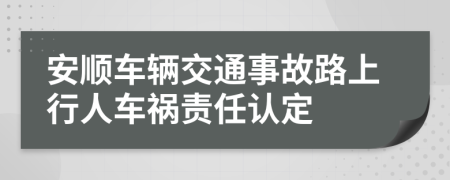 安顺车辆交通事故路上行人车祸责任认定