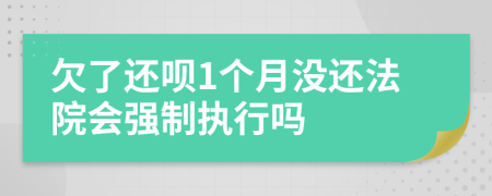 欠了还呗1个月没还法院会强制执行吗