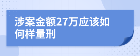 涉案金额27万应该如何样量刑