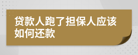 贷款人跑了担保人应该如何还款