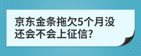 京东金条拖欠5个月没还会不会上征信?