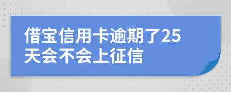 借宝信用卡逾期了25天会不会上征信