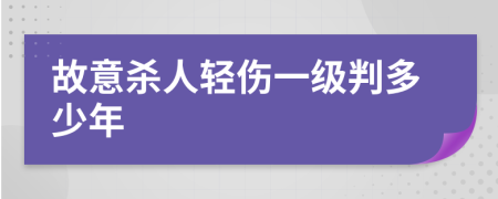 故意杀人轻伤一级判多少年