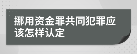 挪用资金罪共同犯罪应该怎样认定
