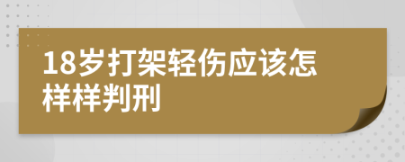 18岁打架轻伤应该怎样样判刑