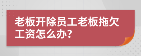 老板开除员工老板拖欠工资怎么办？