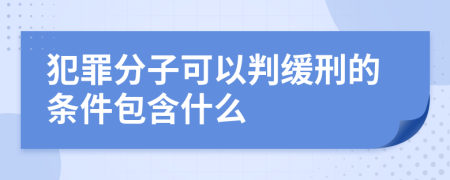 犯罪分子可以判缓刑的条件包含什么