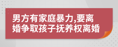 男方有家庭暴力,要离婚争取孩子抚养权离婚