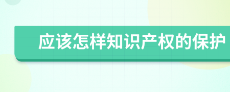 应该怎样知识产权的保护