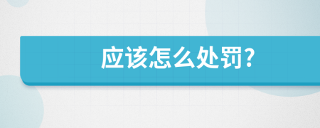 应该怎么处罚?