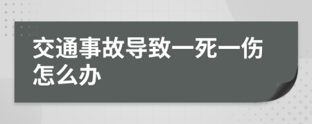 交通事故导致一死一伤怎么办