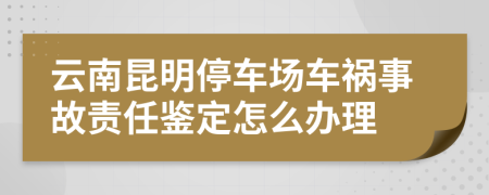 云南昆明停车场车祸事故责任鉴定怎么办理