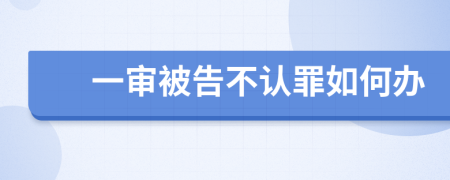 一审被告不认罪如何办