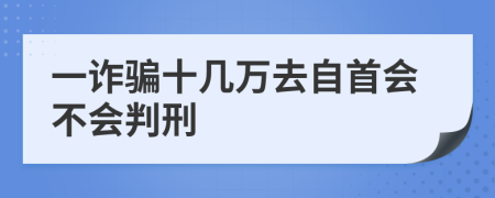 一诈骗十几万去自首会不会判刑