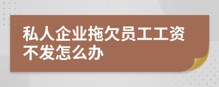 私人企业拖欠员工工资不发怎么办