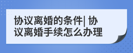 协议离婚的条件| 协议离婚手续怎么办理