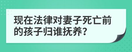 现在法律对妻子死亡前的孩子归谁抚养？