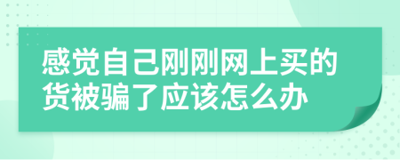 感觉自己刚刚网上买的货被骗了应该怎么办