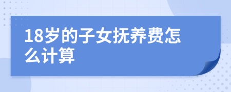 18岁的子女抚养费怎么计算