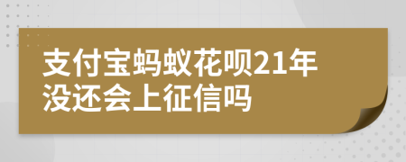 支付宝蚂蚁花呗21年没还会上征信吗