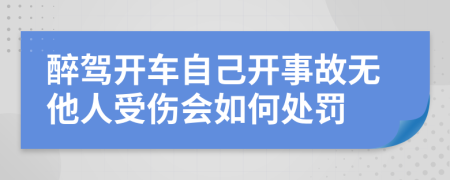 醉驾开车自己开事故无他人受伤会如何处罚